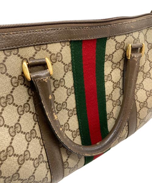 GUCCI（グッチ）GUCCI (グッチ) GGシェリーラインボストンバッグ ベージュの古着・服飾アイテム