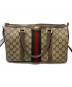 GUCCI（グッチ）の古着「GGシェリーラインボストンバッグ」｜ベージュ