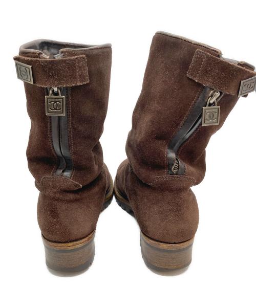 CHANEL（シャネル）CHANEL (シャネル) ココマークムートンブーツ ブラウン サイズ:37の古着・服飾アイテム