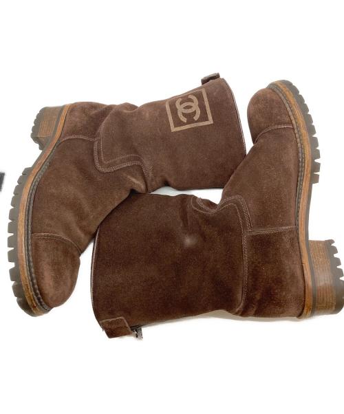 CHANEL（シャネル）CHANEL (シャネル) ココマークムートンブーツ ブラウン サイズ:37の古着・服飾アイテム