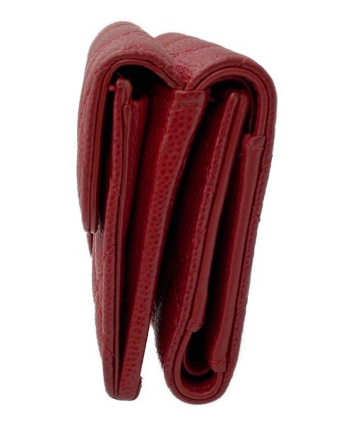 CHANEL（シャネル）CHANEL (シャネル) クラシックスモールフラップウォレット レッドの古着・服飾アイテム