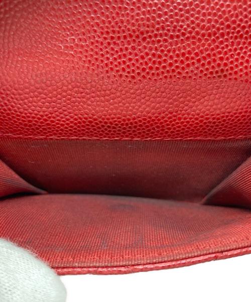 CHANEL（シャネル）CHANEL (シャネル) クラシックスモールフラップウォレット レッドの古着・服飾アイテム