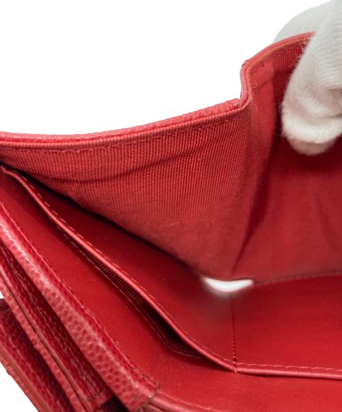 CHANEL（シャネル）CHANEL (シャネル) クラシックスモールフラップウォレット レッドの古着・服飾アイテム