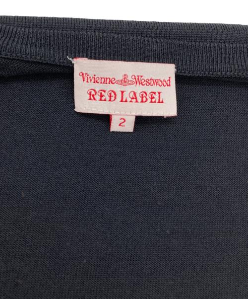 Vivienne Westwood RED LABEL（ヴィヴィアンウエストウッドレッドレーベル）Vivienne Westwood RED LABEL (ヴィヴィアンウエストウッドレッドレーベル) オーブ刺繍ニットカーディガン ネイビー サイズ:SIZE 2の古着・服飾アイテム