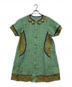 OLLEBOREBLAアルベロベロ）の古着「切替ワンピース」｜グリーン×ブルー