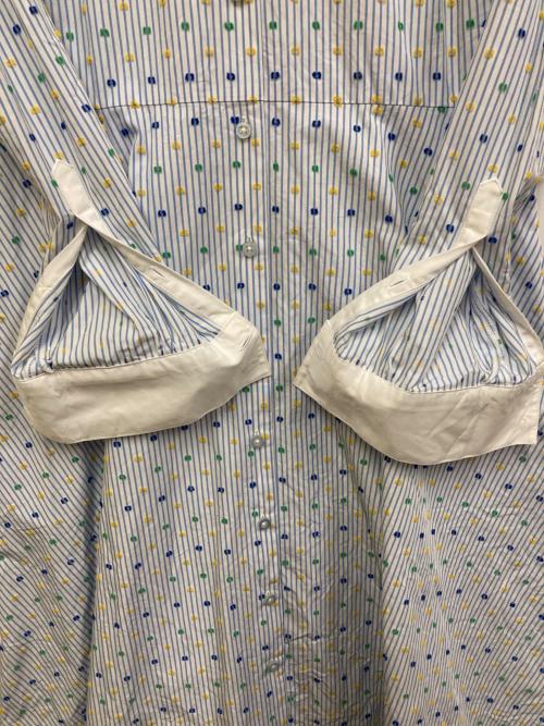 BROOKS BROTHERS（ブルックスブラザーズ）BROOKS BROTHERS (ブルックスブラザーズ) ストライプシャツワンピース ホワイト×ブルー サイズ:SIZE 2の古着・服飾アイテム