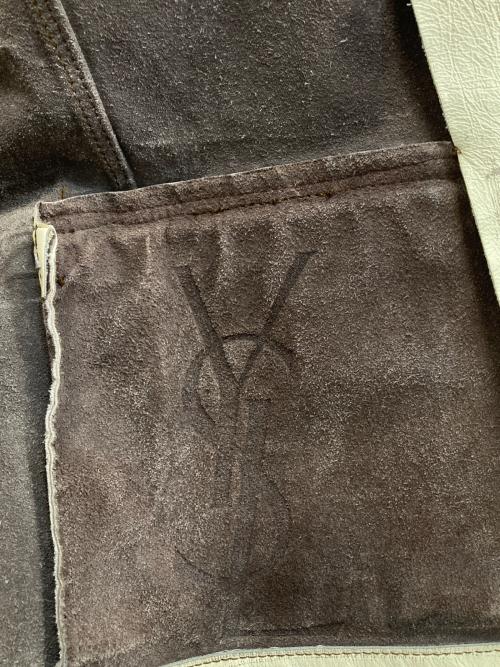 Yves Saint Laurent（イヴサンローラン）Yves Saint Laurent (イヴサンローラン) カーフレザーサファリジャケット ベージュ サイズ:SIZE 46の古着・服飾アイテム