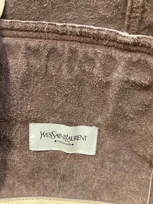 Yves Saint Laurent（イヴサンローラン）Yves Saint Laurent (イヴサンローラン) カーフレザーサファリジャケット ベージュ サイズ:SIZE 46の古着・服飾アイテム