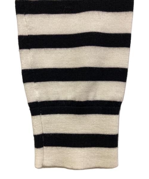 theory（セオリー）theory (セオリー) Regal Wool Stripe Vneck ホワイト サイズ:SIZE　Sの古着・服飾アイテム