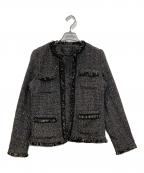 WEEKEND Max Maraウィークエンド マックスマーラ）の古着「ラメ入りツイードジャケット」｜ブラック
