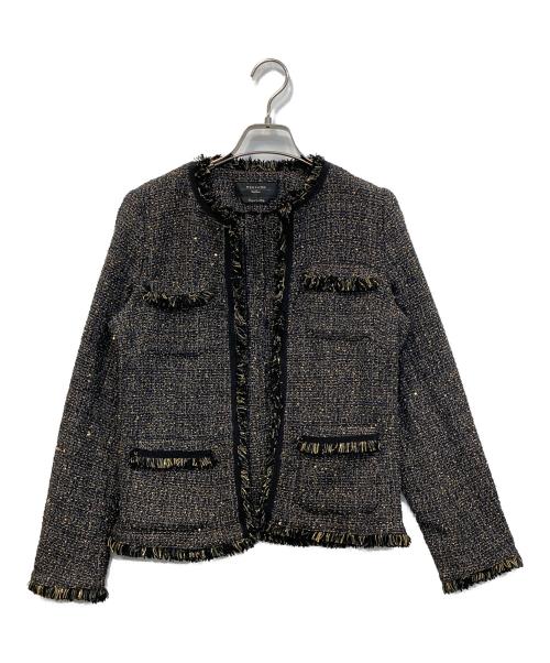 WEEKEND Max Mara（ウィークエンド マックスマーラ）Weekend Max Mara (ウィークエンド マックスマーラ) ラメ入りツイードジャケット ブラック サイズ:36の古着・服飾アイテム