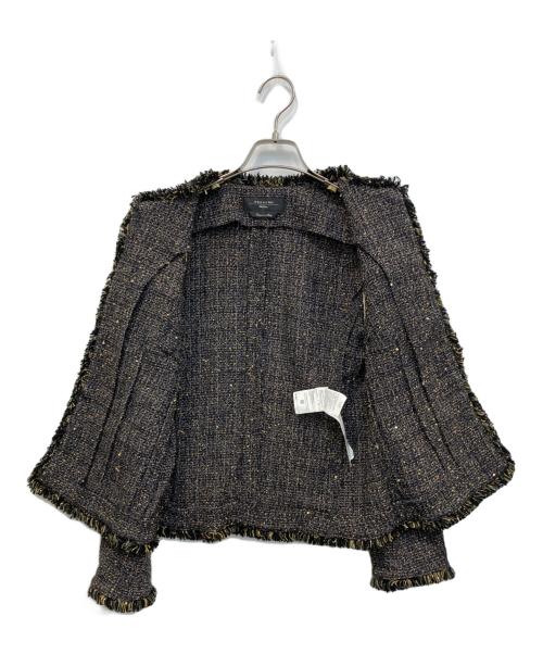 WEEKEND Max Mara（ウィークエンド マックスマーラ）Weekend Max Mara (ウィークエンド マックスマーラ) ラメ入りツイードジャケット ブラック サイズ:36の古着・服飾アイテム