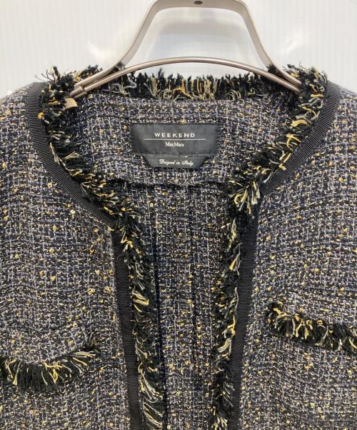 WEEKEND Max Mara（ウィークエンド マックスマーラ）Weekend Max Mara (ウィークエンド マックスマーラ) ラメ入りツイードジャケット ブラック サイズ:36の古着・服飾アイテム