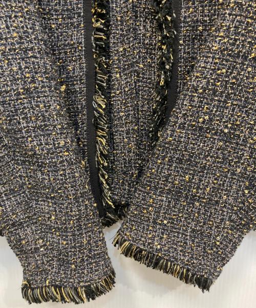 WEEKEND Max Mara（ウィークエンド マックスマーラ）Weekend Max Mara (ウィークエンド マックスマーラ) ラメ入りツイードジャケット ブラック サイズ:36の古着・服飾アイテム