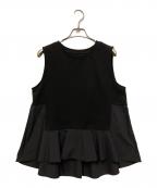 COLLAGE GALLARDAGALANTEコラージュ ガリャルダガランテ）の古着「ドッキングノースリーブTシャツ」｜ブラック