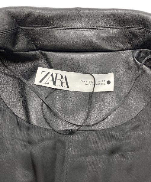 ZARA（ザラ）ZARA (ザラ) フェイクレザーコート ブラック サイズ:SIZE Sの古着・服飾アイテム