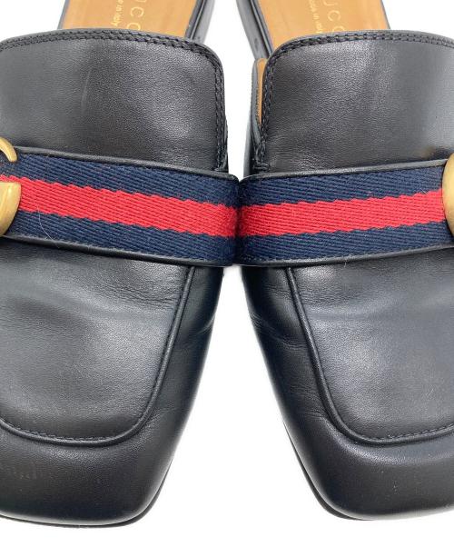 GUCCI（グッチ）GUCCI (グッチ) プリンスタウン シェリーライン ダブルG ミュールサンダル ブラック サイズ:SIZE 37の古着・服飾アイテム
