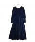 LAURA ASHLEY (ローラ アシュレイ) ベロアワンピース ネイビー サイズ:SIZE 9AR：5000円