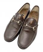 GUCCIグッチ）の古着「ホースビットローファー」｜ブラウン