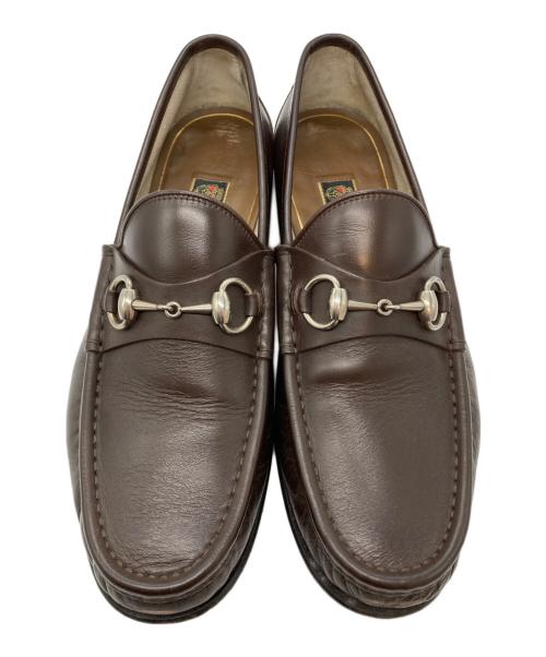 GUCCI（グッチ）GUCCI (グッチ) ホースビットローファー ブラウン サイズ:81.5の古着・服飾アイテム