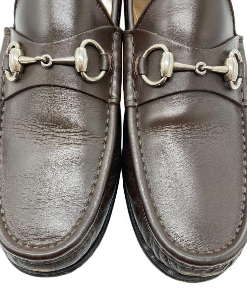 GUCCI（グッチ）GUCCI (グッチ) ホースビットローファー ブラウン サイズ:81.5の古着・服飾アイテム