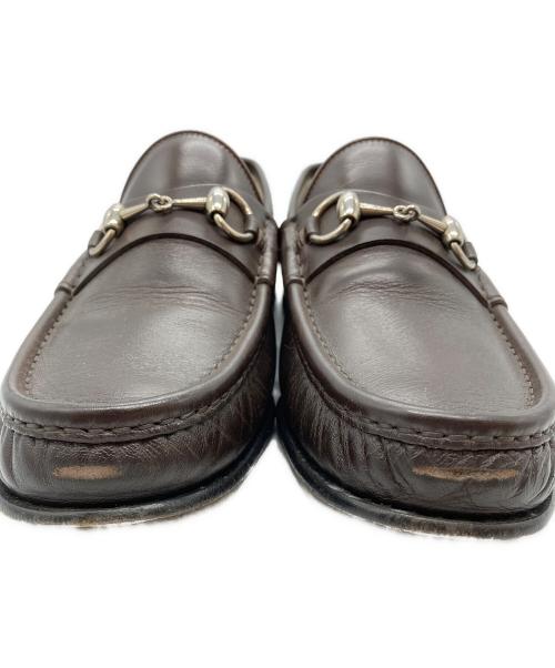 GUCCI（グッチ）GUCCI (グッチ) ホースビットローファー ブラウン サイズ:81.5の古着・服飾アイテム