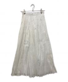 MICA&DEAL（マイカアンドディール）の古着「インド綿クレープランダムタックスカート」｜ホワイト