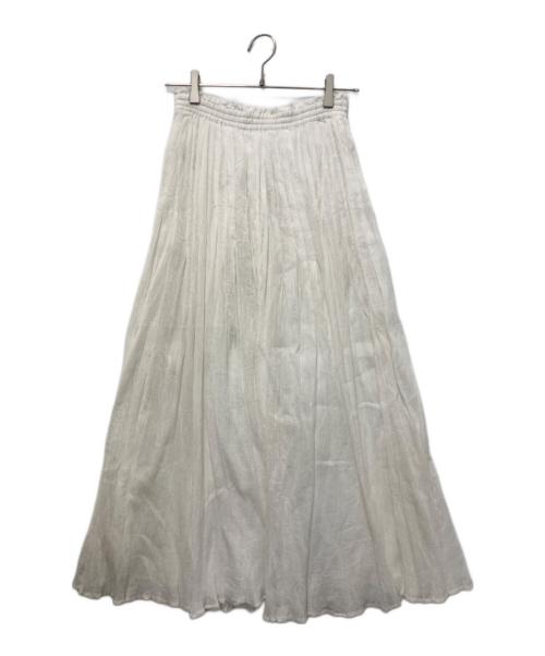 MICA&DEAL（マイカアンドディール）MICA&DEAL (マイカアンドディール) インド綿クレープランダムタックスカート ホワイト サイズ:SIZE Freeの古着・服飾アイテム