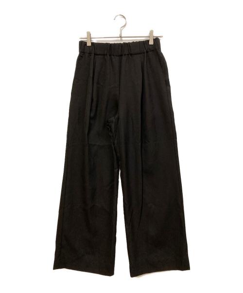 IENA（イエナ）IENA (イエナ) ウール混トリアセ リラックスパンツ ブラック サイズ:SIZE 36の古着・服飾アイテム