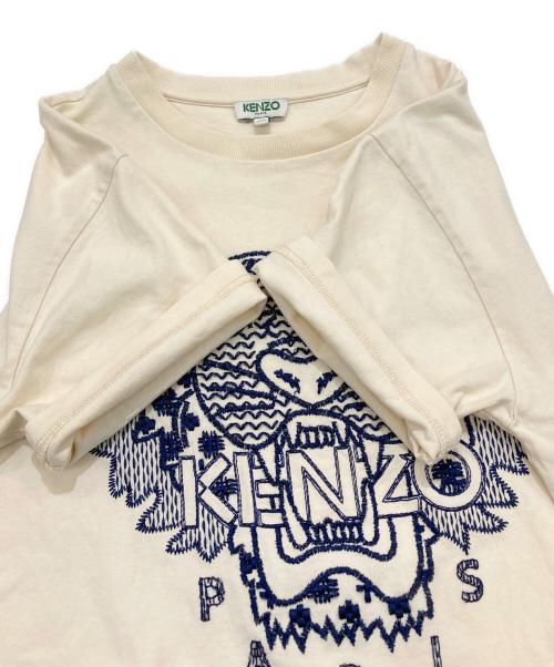 KENZO（ケンゾー）KENZO (ケンゾー) タイガー刺繍Tシャツ アイボリー サイズ:XSの古着・服飾アイテム