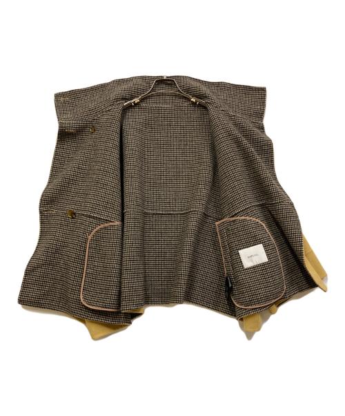 SHIPS any（シップスエニィ）SHIPS any (シップスエニィ) リバースタンドカラーポンチョショートコート イエロー サイズ:　の古着・服飾アイテム