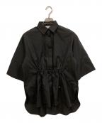 MaxMaraマックスマーラ）の古着「ピュアコットンポプリンルーズフィットシャツブラウス」｜ブラック