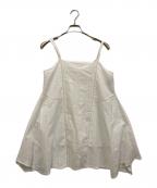 KASTANEカスタネ）の古着「パッチワークコットンキャミワンピース」｜ホワイト