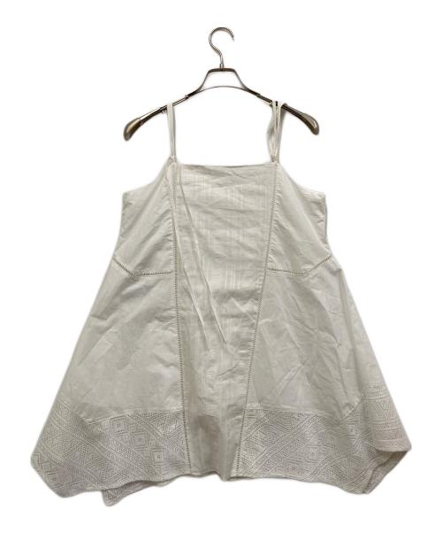 KASTANE（カスタネ）KASTANE (カスタネ) パッチワークコットンキャミワンピース ホワイト サイズ:F 未使用品の古着・服飾アイテム