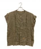 ISSEY MIYAKEイッセイミヤケ）の古着「リネンシャツ」｜カーキ