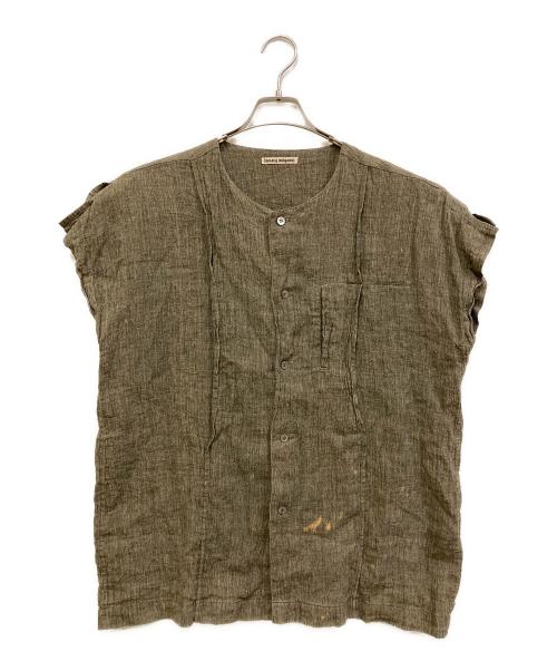 ISSEY MIYAKE（イッセイミヤケ）ISSEY MIYAKE (イッセイミヤケ) リネンシャツ カーキ サイズ:SIZE Mの古着・服飾アイテム