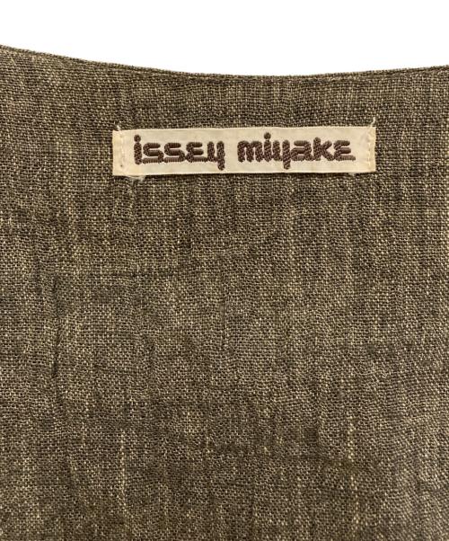 ISSEY MIYAKE（イッセイミヤケ）ISSEY MIYAKE (イッセイミヤケ) リネンシャツ カーキ サイズ:SIZE Mの古着・服飾アイテム