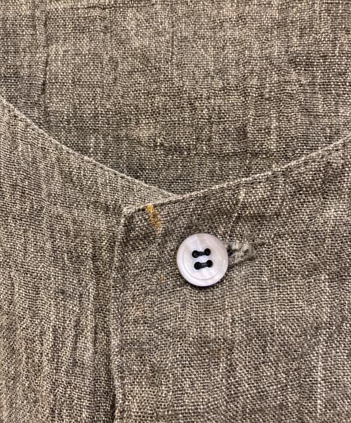 ISSEY MIYAKE（イッセイミヤケ）ISSEY MIYAKE (イッセイミヤケ) リネンシャツ カーキ サイズ:SIZE Mの古着・服飾アイテム