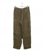 ISSEY MIYAKEイッセイミヤケ）の古着「リネンパンツ」｜カーキ