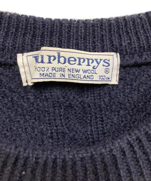 Burberry's（バーバリー）Burberry's (バーバリーズ) ロゴニット ネイビー サイズ:SIZE L (UK 40)の古着・服飾アイテム