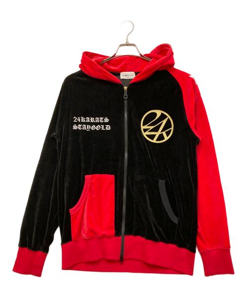 24karats（トゥエンティーフォーカラッツ）24karats (トゥエンティーフォーカラッツ) ベロアセットアップ ブラック サイズ:Lの古着・服飾アイテム