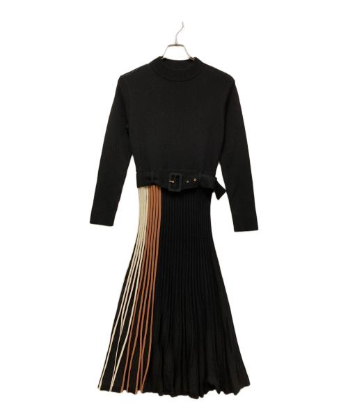 Diagram（ダイアグラム）Diagram (ダイアグラム) ニットワンピース ブラック サイズ:36の古着・服飾アイテム