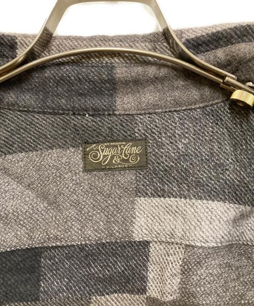 SUGAR CANE（シュガーケーン）SUGAR CANE (シュガーケーン) グラデーションパッチワーク ワークシャツ ブラック サイズ:SIZE XLの古着・服飾アイテム