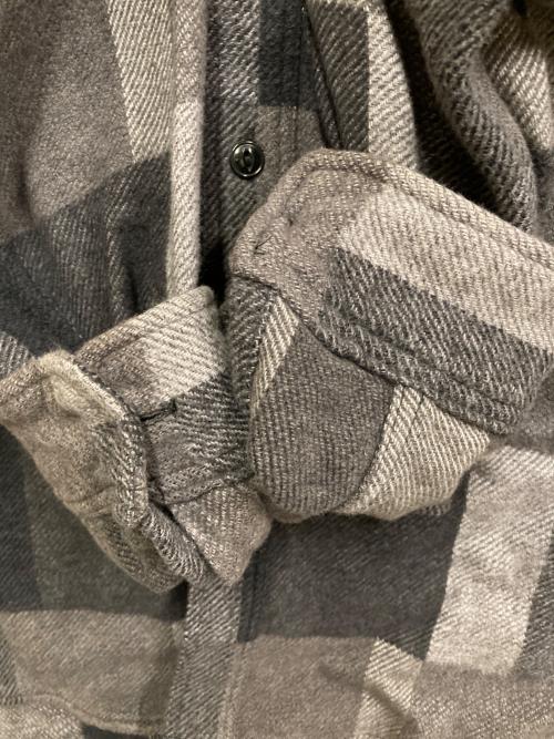 SUGAR CANE（シュガーケーン）SUGAR CANE (シュガーケーン) グラデーションパッチワーク ワークシャツ ブラック サイズ:SIZE XLの古着・服飾アイテム