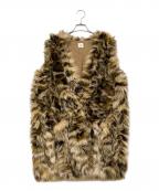 6(ROKU) BEAUTY&YOUTHロク ビューティーアンドユース）の古着「FAKE FUR LEOPARD PRINT VEST」｜ベージュ