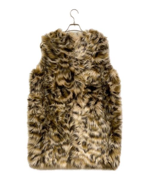 6(ROKU) BEAUTY&YOUTH（ロク ビューティーアンドユース）6(ROKU) BEAUTY&YOUTH (ロク ビューティーアンドユース) FAKE FUR LEOPARD PRINT VEST ベージュ サイズ:SIZE 36の古着・服飾アイテム