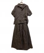 ebureエブール）の古着「ボタニカルリネンワンピース」｜グレー