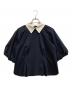 DRESSTERIOR（ドレステリア）の古着「バルーンスリーブショートブラウス」｜ネイビー