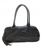 Y'sワイズ）の古着「レザーハンドバッグ」｜ブラック