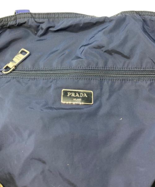 PRADA（プラダ）PRADA (プラダ) 花柄ナイロントートバッグ ブルーの古着・服飾アイテム